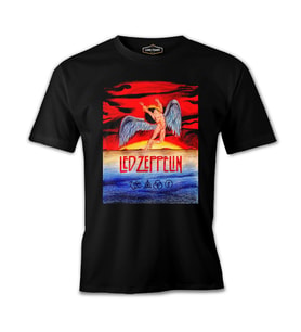 Led Zeppelin - Sun of the Angel Siyah Erkek Tshirt