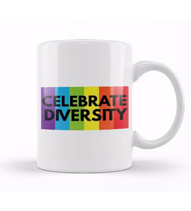 Rainbow Celebrate Diversity Kupa Bardak Porselen