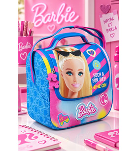 Barbie Termoslu Beslenme Çantası Çocuk Öğrenci Okul Yemek Çantası Günlük Kullanım 22x20x12 cm