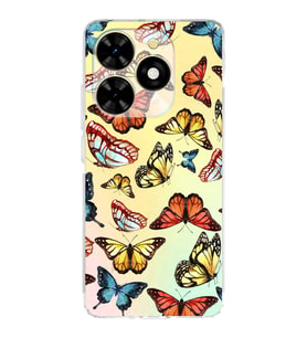 PrintiFy Tecno Spark Go 2023 ile Uyumlu Water Color 2  Kamera Korumalı Şeffaf  Kılıf