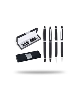 Bood Design Metal Roller & Tükenmez Kalem Seti (Siyah)