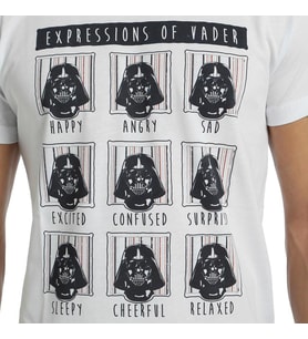 Bant Giyim - Star Wars Darth Vader Beyaz Erkek T-shirt Tişört