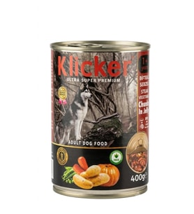 Klicker Biftekli Sebzeli Köpek Konserve 400 Gr