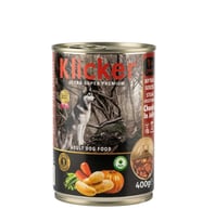 Klicker Biftekli Sebzeli Köpek Konserve 400 Gr