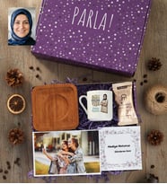 Kişiye Özel Karikatürlü Best Mom Ever Anneye Hediye Hediye Kutusu - Kişiye Özel Türk Kahvesi Fincanı, Türk Kahvesi 6 Gr, Fotoğraf 1 Adet Anneler Günü Hediyesi
