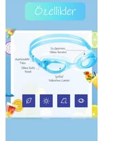 BCFSWIMSPORTS Yüzücü Set / Havuz ve Deniz Yüzücü Gözlüğü / Yetişkin Havuz Gözlüğü / Profesyonel Yüzücü Gözlüğü + Mayo Kumaşı Likra BONE (Mavi)