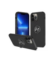 Mey İthalat® iPhone 13 Pro Max Kılıf Elit Yüzüklü Kapak - Siyah