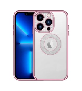 iPhone 13 Pro Max Kılıf Kamera Korumalı Logo Gösteren Esta Kılıf (Rose)