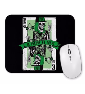 Playing Card Skull Mouse Pad