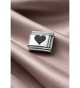 Northcity Çelik Kalp Charm – Parlak Çelik Bileklik Aksesuarı Sevgi Temalı Modüler Charm
