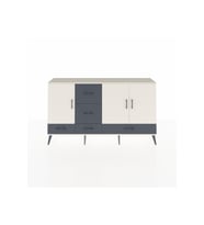 Arges Konsol 4 Raflı 5 Çekmeceli 3 Kapaklı 176x30x99 Aytaşı-Aytaşı/Antrasit