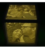 Riva Self Sihirli Anılar 4 Fotoğraflı Lithophane Beyaz Dekoratif Gece Lambası (Doğal Beyaz)