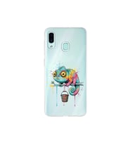 Samsung Galaxy A30 ile Uyumlu Splash Bukalemun Tasarımlı Şeffaf Silikon Kılıf