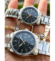 Casio Çelik Kordon,Gümüş Renk, Takvimli Sevgili Kol Saati+Ayıcık Anahtarlık Hediyeli