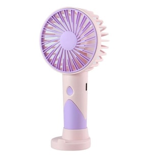 Feny FN-F20 Pembe-Mor Kademeli Ultra Sessiz Şarjlı Taşınabilir 500Mah Mini El Fanı