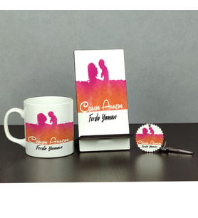 Canım Annem Üçlü Set (Kupa + Telefon Standı + Anahtarlık)