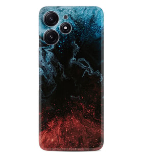 Xiaomi Poco M6 Pro 5G Kılıf Desenli Silikon Red Blue Black Abstact 1386
