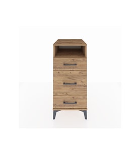 Kronos Komodin Tek Raflı 3 Çekmeceli 44x59x96 Çam-Çam