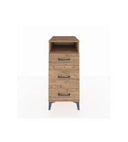 Kronos Komodin Tek Raflı 3 Çekmeceli 44x59x96 Çam-Çam