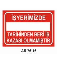 İŞ GÜVENLİĞİ UYARI LEVHASI 1 ADET PVC 21 X 29CM