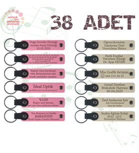 Pembe & Sütlü Kahve, 38’li Set, Kişiselleştirilebilir Deri Hatıra, Dans Atölyesi Katılımcılarına Anı