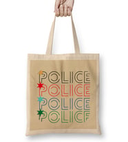 Police Gift İdea Funny Saying Quote Bez Çanta Uzun Saplı