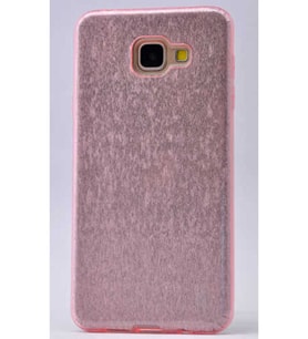 Samsung Galaxy A8 2016 Uyumlu Kılıf Zore Shining Silikon (Rose Gold Altın)