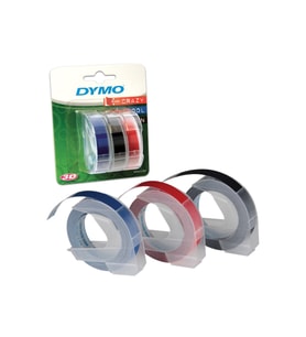 3d Kabartma Şerit 3lü Pkt. Siyah/kırmızı/mavi