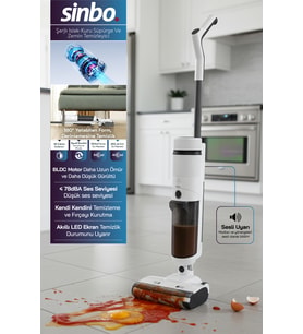 Sinbo SFC-4105 Islak-Kuru Yüzey Temizleyici-Beyaz