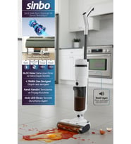 Sinbo SFC-4105 Islak-Kuru Yüzey Temizleyici-Beyaz