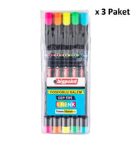 Bigpoint Fosforlu Kalem Cep Tipi 5'li Set x 3 Paket
