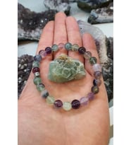 Nelleovana Florit Doğal Taş Bileklik 8 Mm ( Taş Hediyeli ) (konsantrasyonu Ve Motivasyonu Arttırır )
