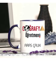 Coğrafya Öğretmenine Özel Öğretmenler Günü Hediyesi Kişiye Özel Kupa Bardak