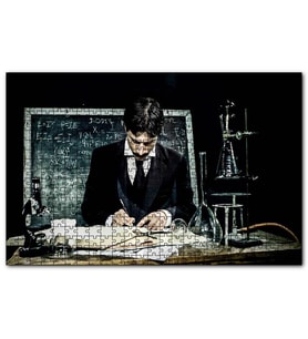 Cakapuzzle Nikola Tesla Çalışma Masası  Puzzle Yapboz MDF (Ahşap) (120 Parça)