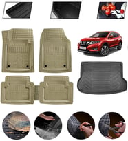 Nissan X-Trail 2013-2021 5 Koltuklu Uyumlu Paspas Araca Özel Bagaj Havuzu MBS Bej