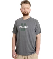 Mode XL Büyük Beden Erkek T-shirt PAUSE 23109 Antramelanj