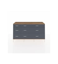Kronos Konsol 9 Çekmeceli  176x59x99 Çam-Çam/Antrasit