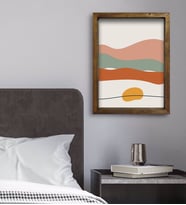BK Gift Yatak Odası Konseptli Doğal Masif Ahşap Çerçeveli Tablo 45x65cm-41