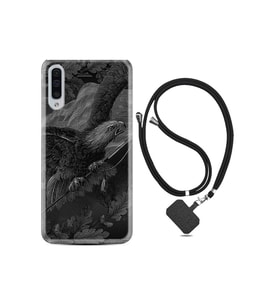 Samsung Galaxy A50 Kılıf Resimli Desenli Silikon Boyun Askılı Dark Eagle 1909