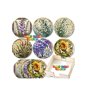 BİLGE tasarım Ahşap Bardak Altlığı - 6 lı set Set AHŞAP ÖZEL TASARIM KUTULU