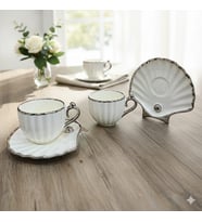 DECO VİEN GÜMÜŞ İNCİ 2'Lİ PORSELEN KAHVE FİNCAN TAKIMI