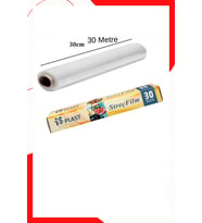 Gıda Streç Film Streç Film Kutulu 30cm X 30metre Yiyecek Tazelik Koruma Streç Film Rulosu 2 Adet