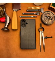 BİDERİ PATARA IPHONE 17 HAKİKİ DERİ CÜZDAN KILIF ANTRASİT