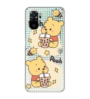 Xiaomi Redmi Note 10 / Note 10S Uyumlu Winnie The Pooh Tasarımlı Şeffaf Telefon Kılıfı