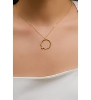 YILDIZLI HALKA KOLYE 14 AYAR A023230