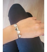 Kalp Model Gümüş Renk Kadın Çelik Bileklik Cartier Model