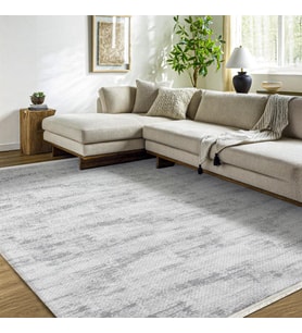 Makine Kaymaz Yıkanabilir Beyaz Eskitme Triko Salon Halısı Mutfak Halısı Koridor Halısı Yolluk Grey