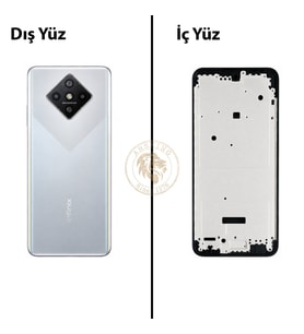 Infinix Zero 8 Gümüş Uyumlu Orta Kasa Full Kasa Kapak Gövde Housing