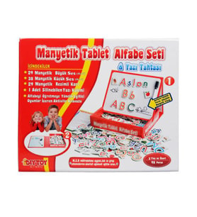 Manyetik Tablet Alfabe Seti ve Yazı Tahtası Diytoy