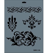 Rich New Seri N-118 Stencil 35x25 cm